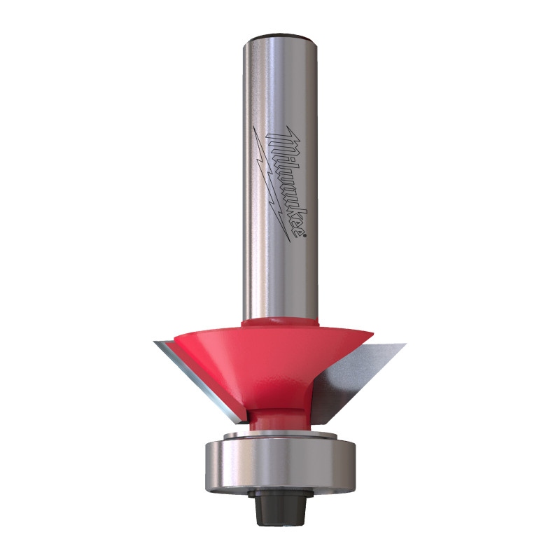 Fresa Madera 8mm para biselar a 45º y perfilar (con rodamiento) 27/5,5/51,5mm MILWAUKEE Ref.4932501002