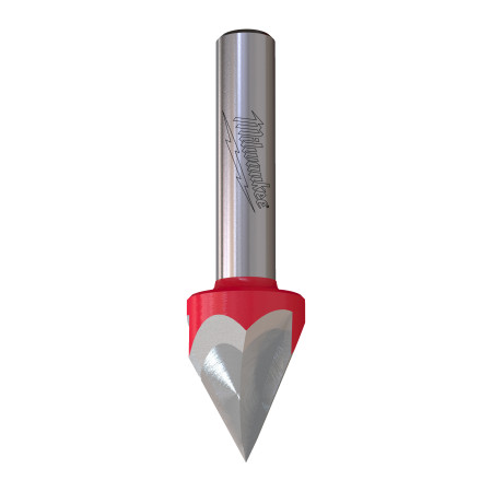 Fresa Madera 8mm láser Point para ranurar en V a 60º 12,7/11/57,2mm MILWAUKEE Ref.4932500960