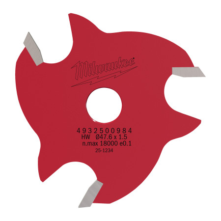 Fresa Madera 8mm circular para ranuras laterales (con rodamiento) 1,5mm MILWAUKEE Ref.4932500984