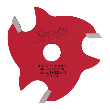 Fresa Madera 8mm circular para ranuras laterales (con rodamiento) 2mm MILWAUKEE Ref.4932500985