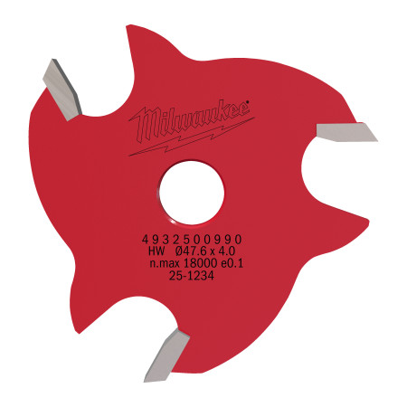 Fresa Madera 8mm circular para ranuras laterales (con rodamiento) 4mm MILWAUKEE Ref.4932500990