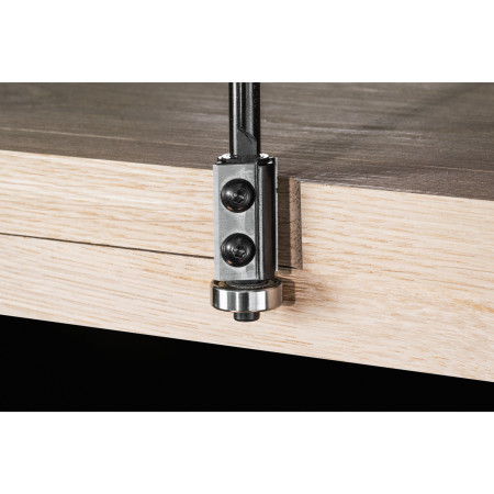 Fresa Madera 8mm de cuchillas reversibles para corte al ras (con rodamiento) 19/30/77mm MILWAUKEE Ref.4932500935