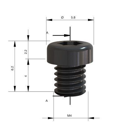Tornillo S1 TX M4x6 MILWAUKEE Ref.4932501075