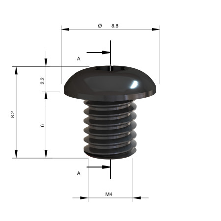 Tornillo S2 TX M3x6 MILWAUKEE Ref.4932501076