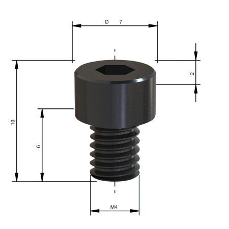 Tornillo S3 M4x6 MILWAUKEE Ref.4932501077