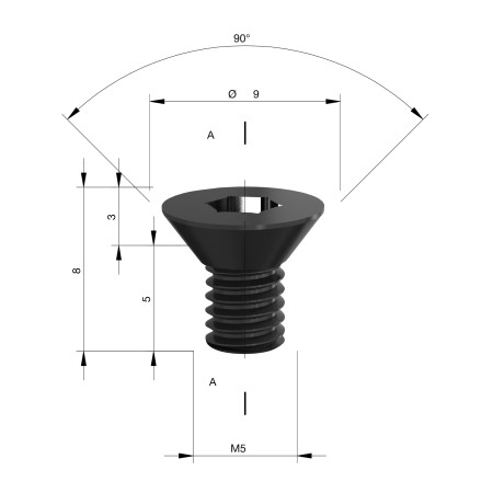 Tornillo S4 TX M5x5x5 MILWAUKEE Ref.4932501078