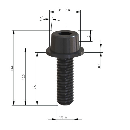 Tornillo S5 1/8x3/8 MILWAUKEE Ref.4932501079